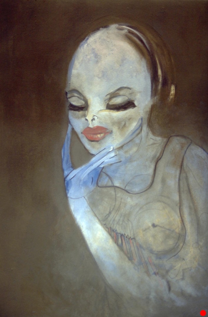 Elena 2971 Women of Prague paintings Sam Roloff Oil on paper