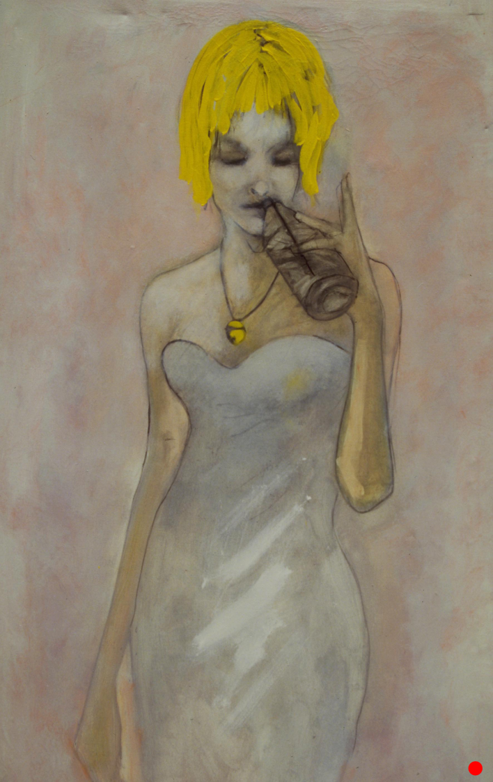 Martina Barova 2974 Oil on Canvas Sam Roloff 30x48 inches 1994 prague painting women