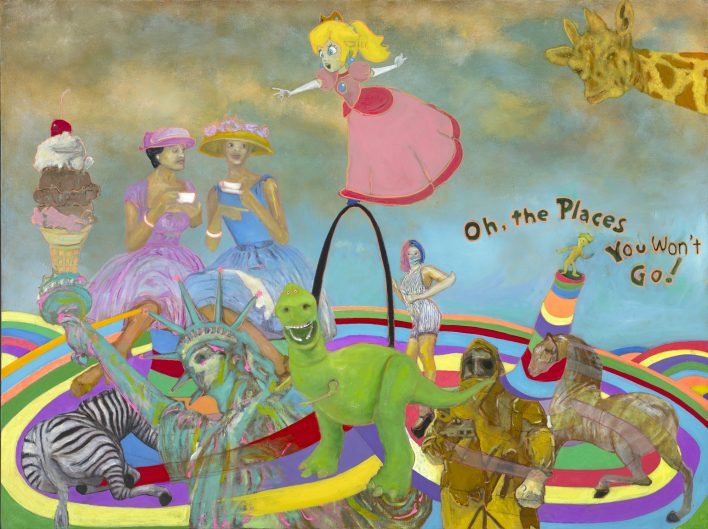 Covid art zebra horse oil painting dinosaur toy story ice cream princes peach mario cart 